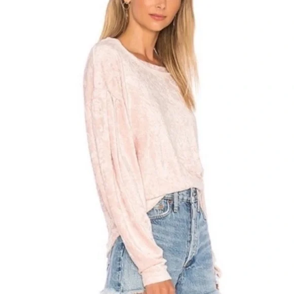 Free People Pink Long Sleeve Top - Picture 8 of 9